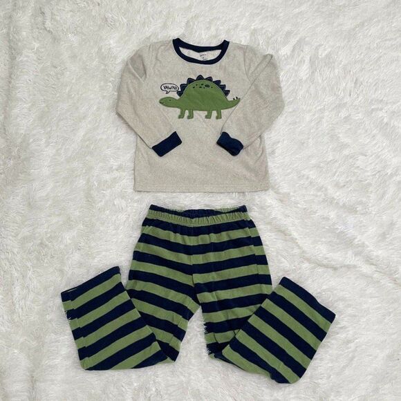 Toddlers Carter's Dinosaur Matching Set in Green Size 6 - Picture 1 of 11